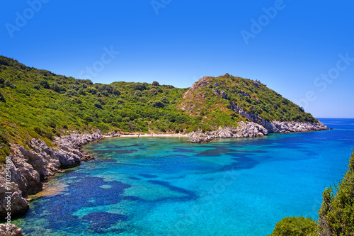beautiful bay near afionas  porto timoni  corfu island  greece