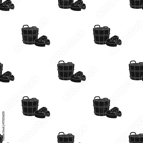 Сheese, single icon in black style.Сheese, vector symbol stock illustration web.