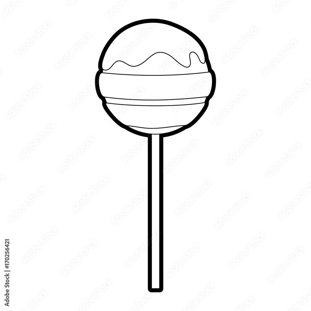 Lollipop candy of sweet sugar and dessert theme Isolated design Vector illustration Lollipop candy of sweet sugar and dessert theme Isolated design Vector illustration