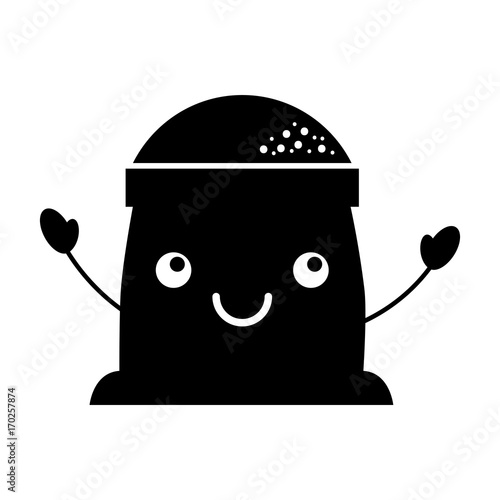 cartoon sack flour bakery image vector illustration