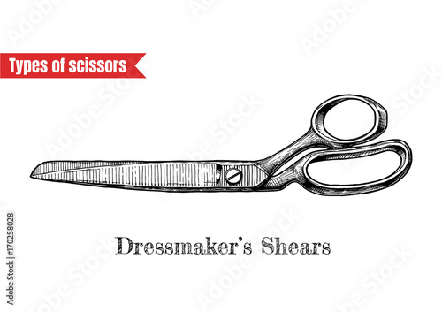 illustration of dressmakers shears