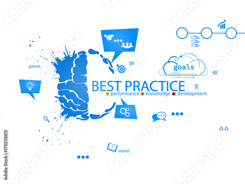 Best practice creative brain concept vector illustration 