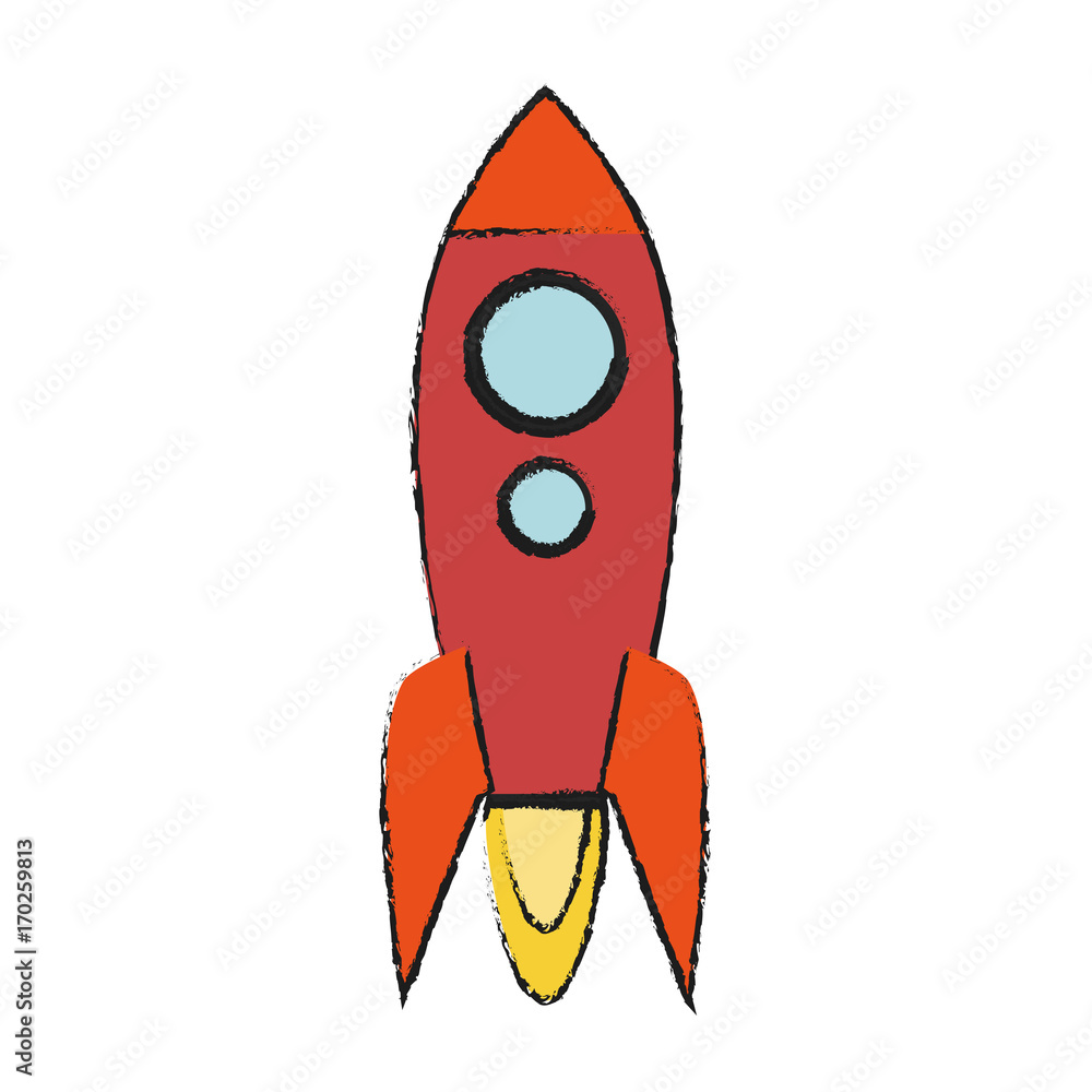 Rocket icon Spaceship aircraft and start up theme Isolated design Vector illustration Rocket icon Spaceship aircraft and start up theme Isolated design Vector illustration