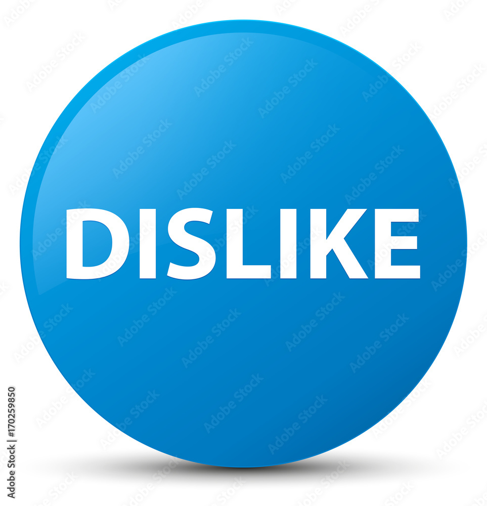 Dislike cyan blue round button Dislike cyan blue round button
