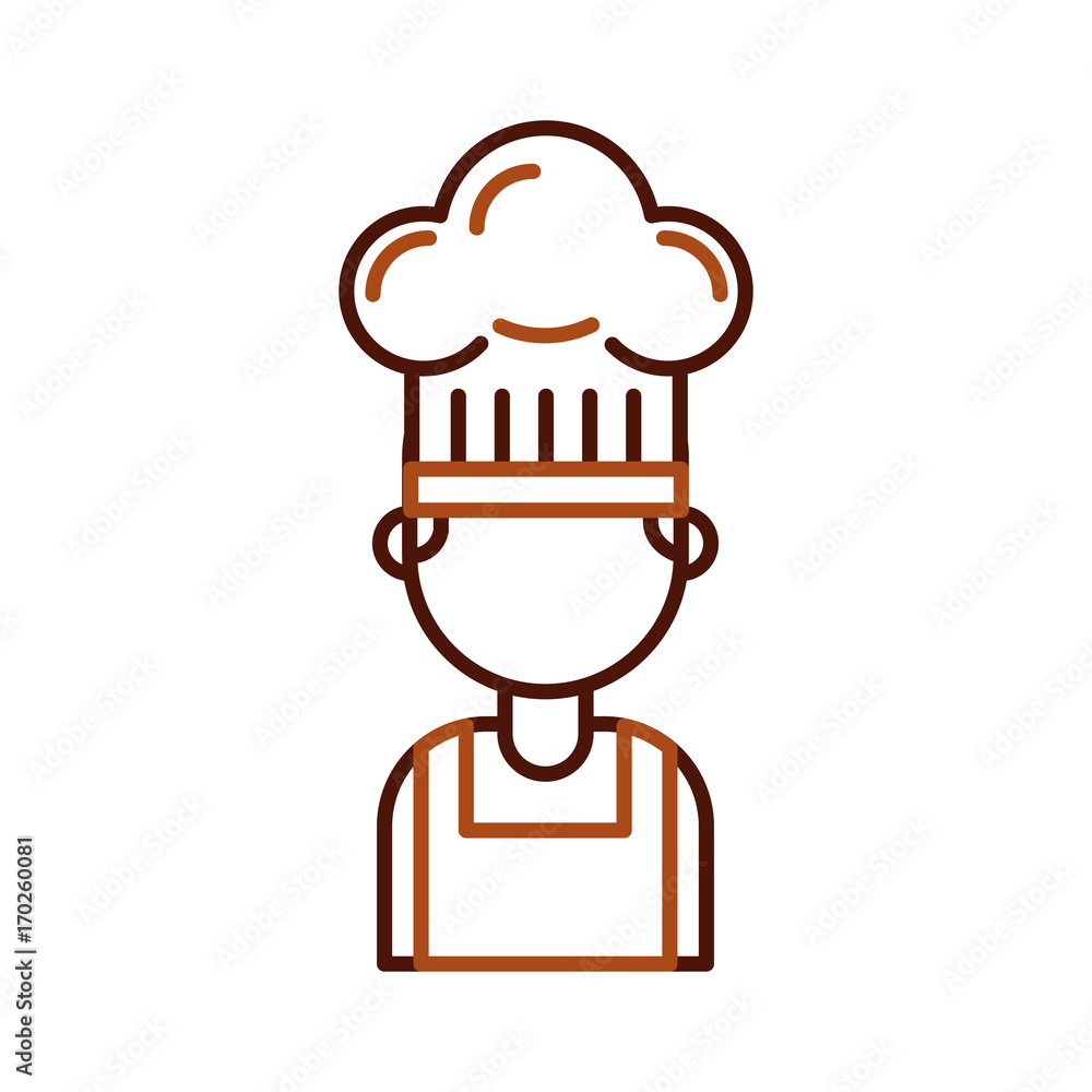 young confident chef man in uniform hat sign vector illustration young confident chef man in uniform hat sign vector illustration