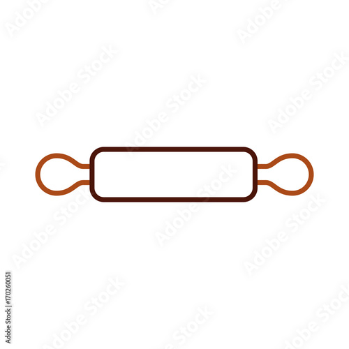 rolling pin kitchen utensil handles cooking vector illustration