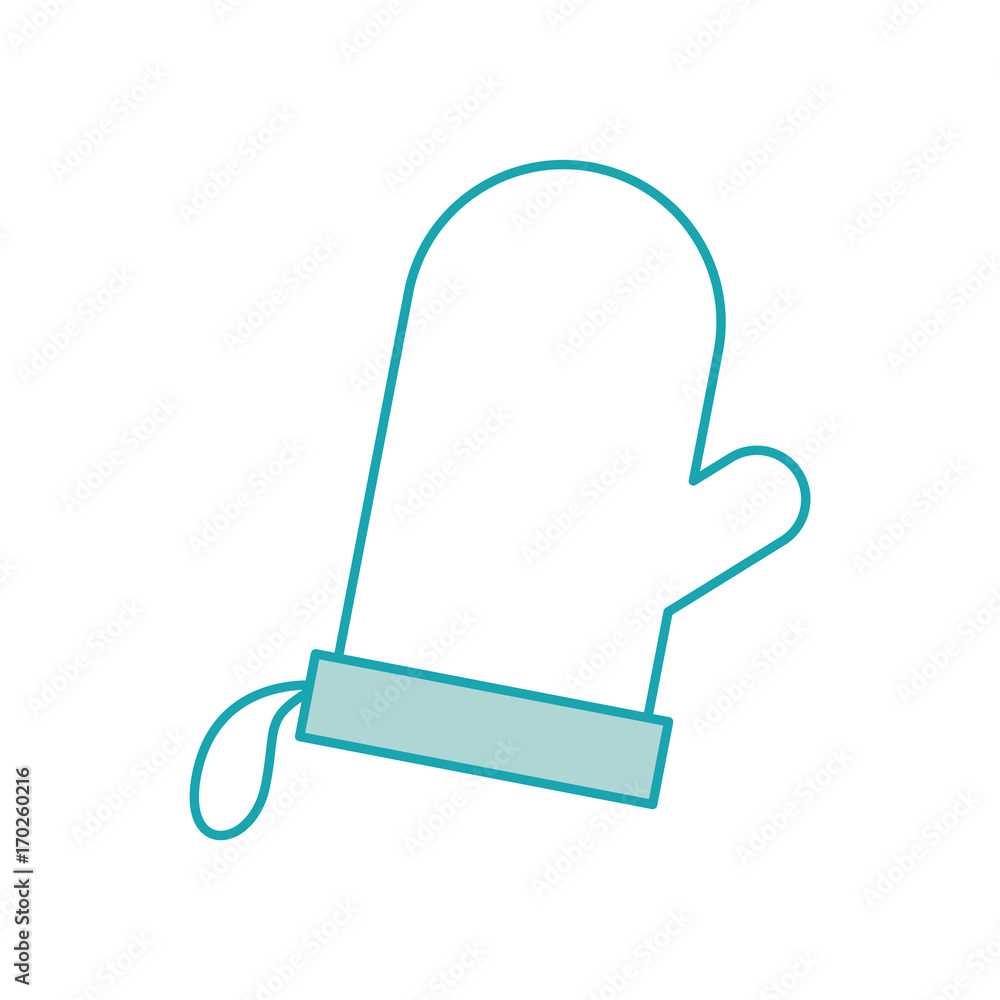 glove potholder kitchen baking icon on white background vector illustration glove potholder kitchen baking icon on white background vector illustration
