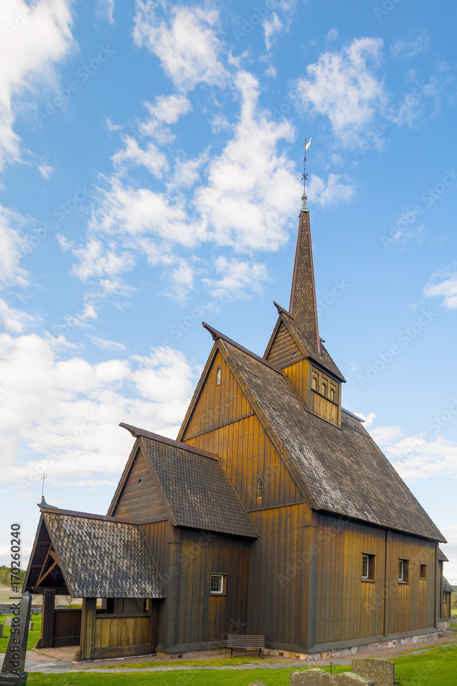 Høyjord stave church, Andebu, Vestfold, Norway