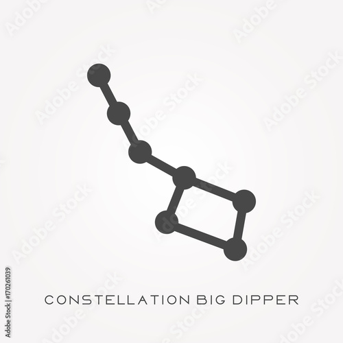 Silhouette icon constellation big dipper