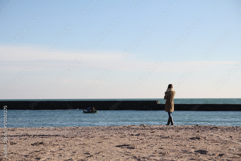 Girl on the beach.