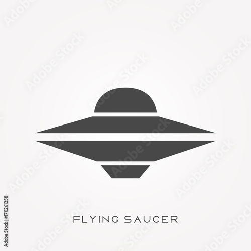 Silhouette icon flying saucer
