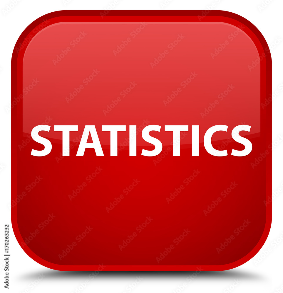 Statistics special red square button Statistics special red square button