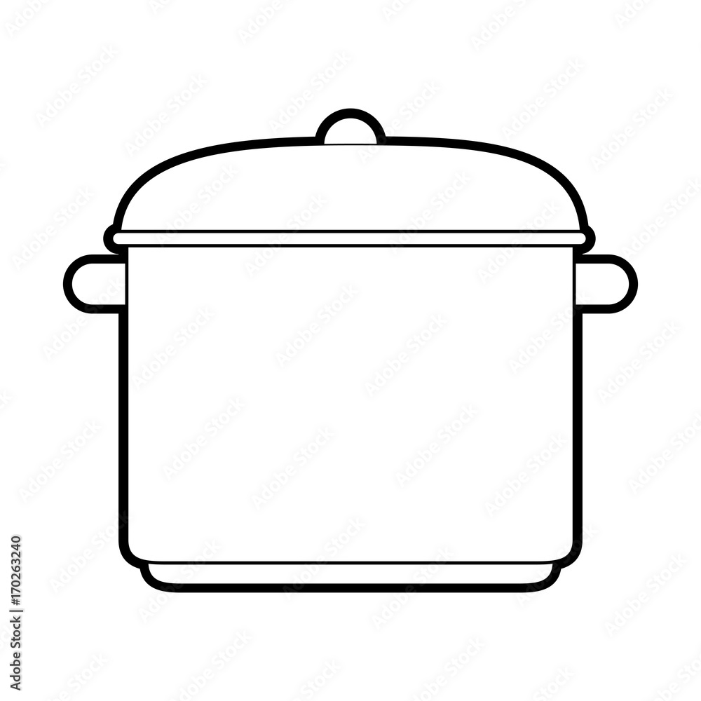 Pot of kitchen supply theme Isolated design Vector illustration Pot of kitchen supply theme Isolated design Vector illustration