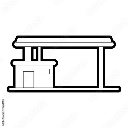 Gas station of industry and fuel theme Isolated design Vector illustration