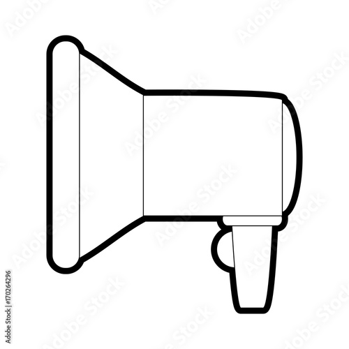 Megaphone of amplifer speaker and bullhorn theme Isolated design Vector illustration photo