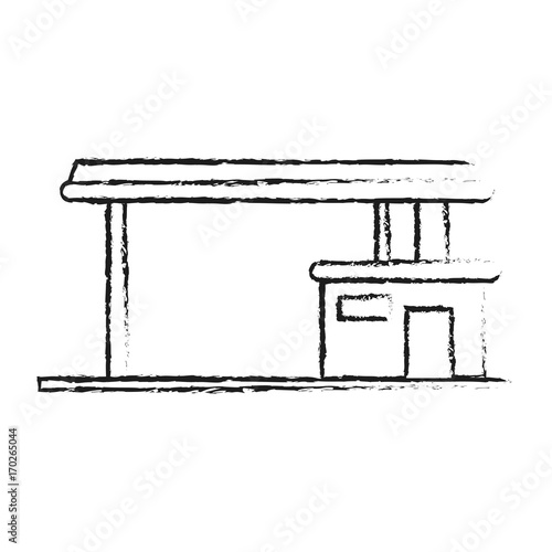 Gas station of industry and fuel theme Isolated design Vector illustration