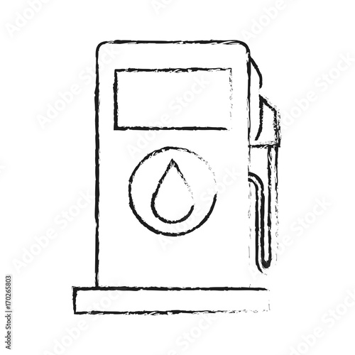 Gas station of industry and fuel theme Isolated design Vector illustration