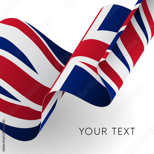 Great Britain flag. Patriotic design. Vector illustration.