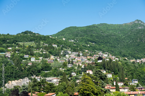 Landscape view of Varenna town at Lake Como, Italy.