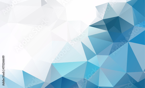 Blue Light Polygonal Low polygon Triangle Pattern Background