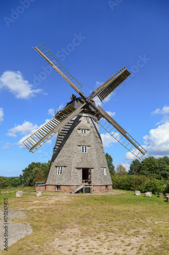Traditional Dutch windmill in Benz, on the island of Usedom (Germany)