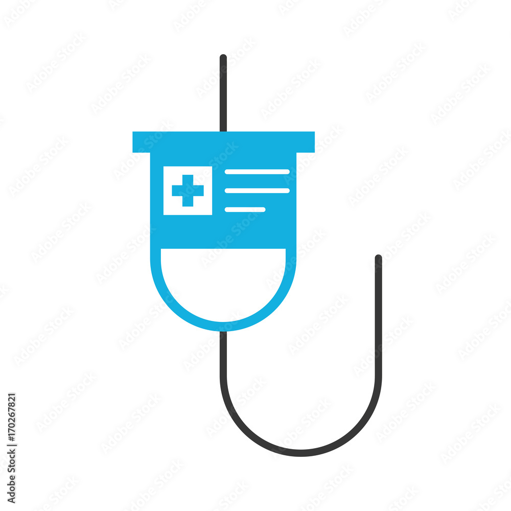medical plastic bag iv hanging medicine treatment vector illustration medical plastic bag iv hanging medicine treatment vector illustration