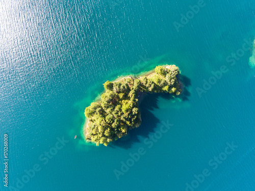 Isolated island, aerial photo © Simone Polattini