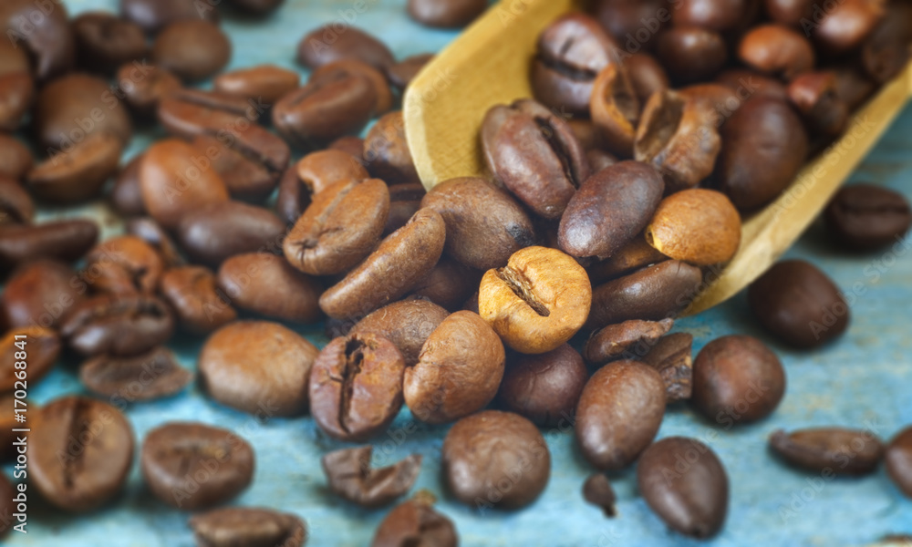 coffee beans close up, selective focus coffee beans close up, selective focus