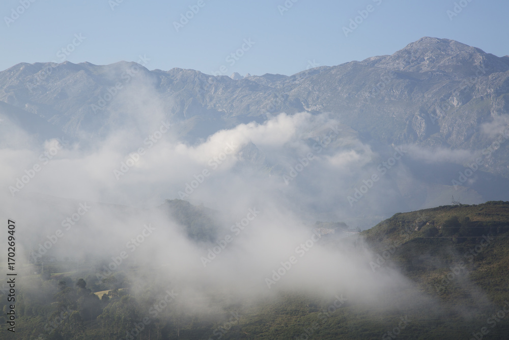 View of Picos de Europa from Escobal, Austurias View of Picos de Europa from Escobal, Austurias