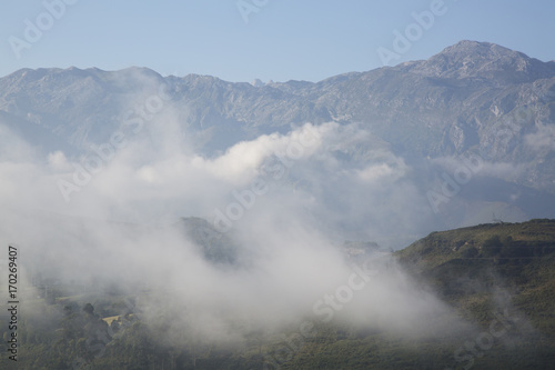 View of Picos de Europa from Escobal, Austurias