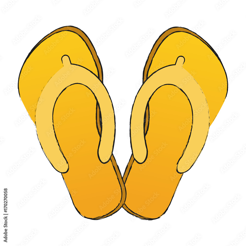 Sandals of shoes fashion and footwear theme Isolated design Vector illustration Sandals of shoes fashion and footwear theme Isolated design Vector illustration