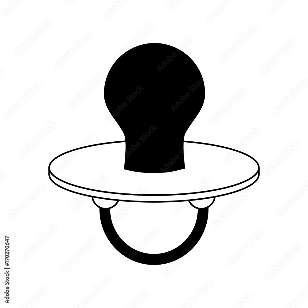 pacifier baby related icon image vector illustration design black and white pacifier baby related icon image vector illustration design black and white