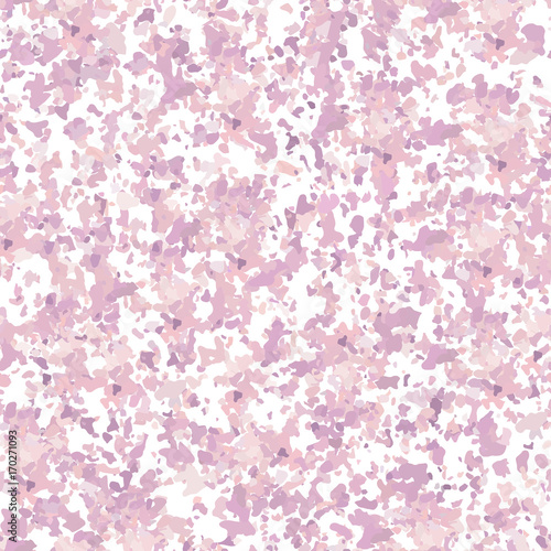 Terrazzo textured surface modern abstract pattern. Vector seamless repeat in purple and pink colors.