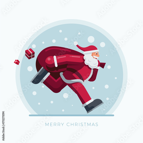 Santa Claus Running