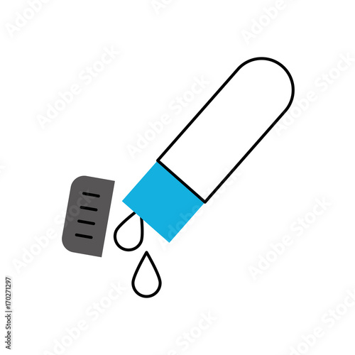 medical test tube with blood simple vector illustration