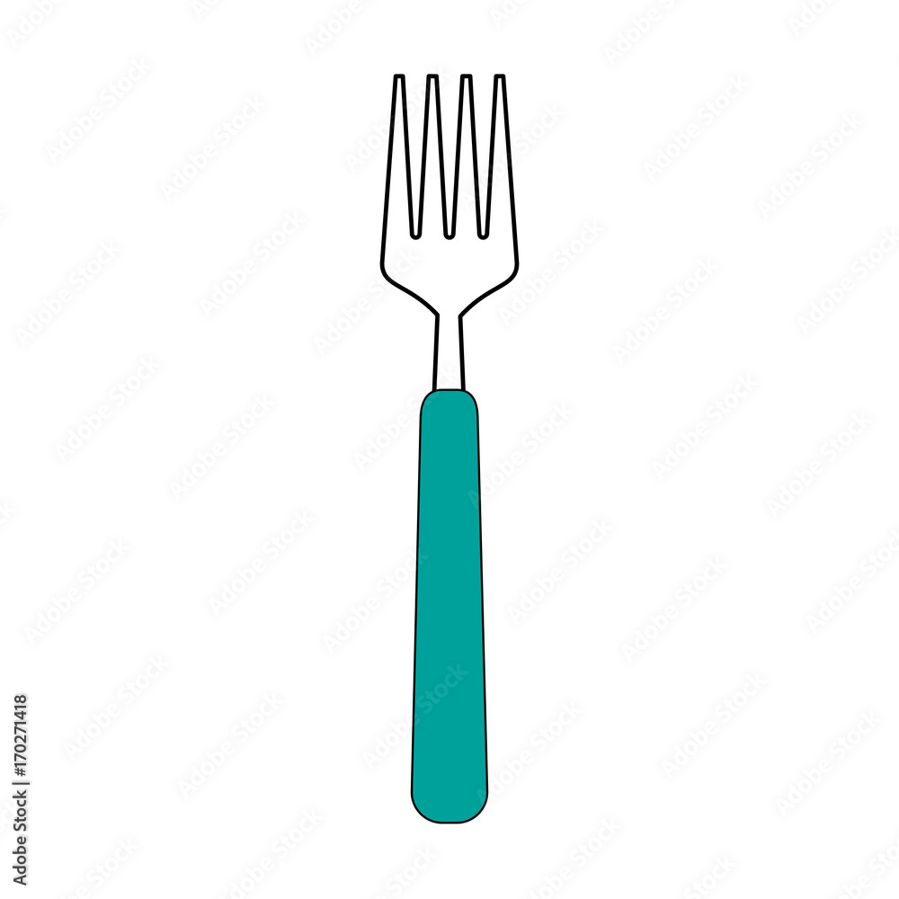 Fork of kitchen dinner and meal theme Isolated design Vector illustration Fork of kitchen dinner and meal theme Isolated design Vector illustration