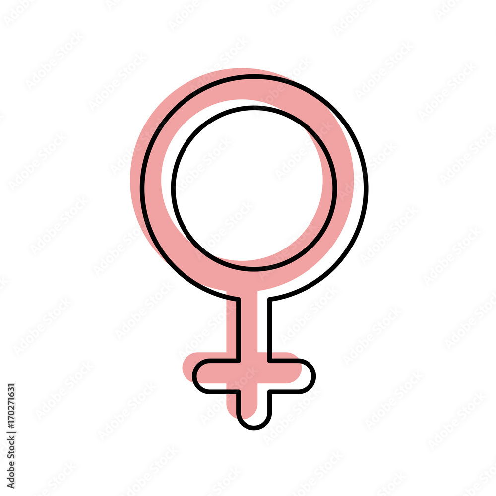gender symbol of women on white background vector illustration gender symbol of women on white background vector illustration