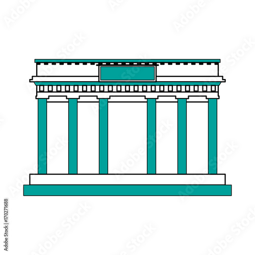 Brandenburg gate of germany europe landmark theme Isolated design Vector illustration