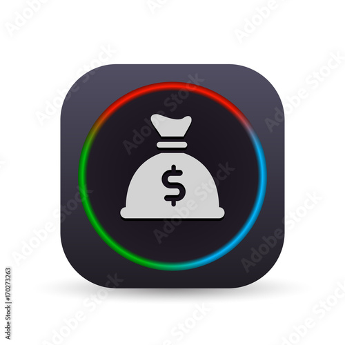 Dark MultiColor Web Button