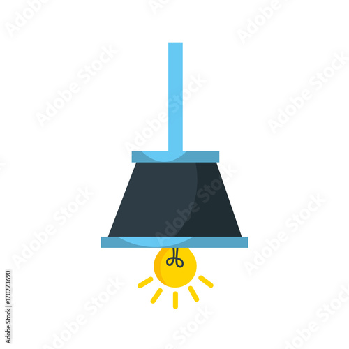 hanging lamp bulb light decoration object vector illustration