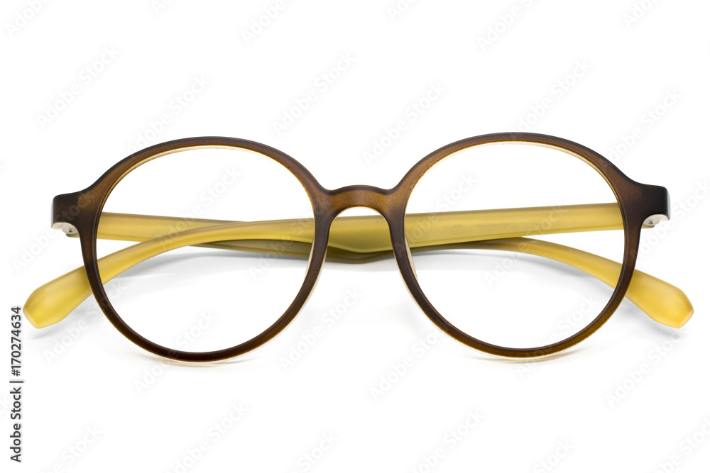Modern fashionable spectacles isolated on white background, Perfect reflection, Glasses Modern fashionable spectacles isolated on white background, Perfect reflection, Glasses
