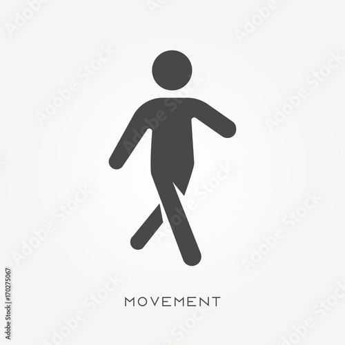 Silhouette icon movement