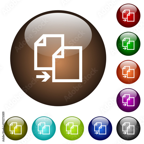 Copy item color glass buttons