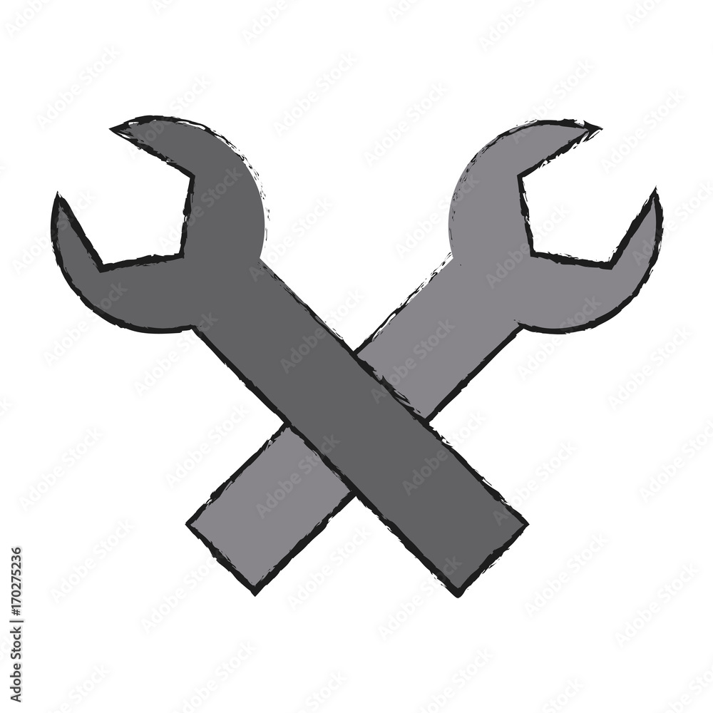 Wrenchs crossed symbol icon vector illustration graphic design Wrenchs crossed symbol icon vector illustration graphic design