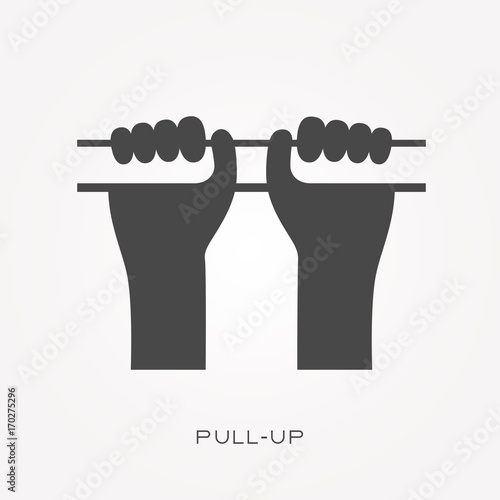 Silhouette icon pull-up