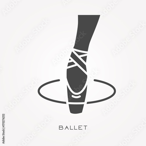 Silhouette icon ballet