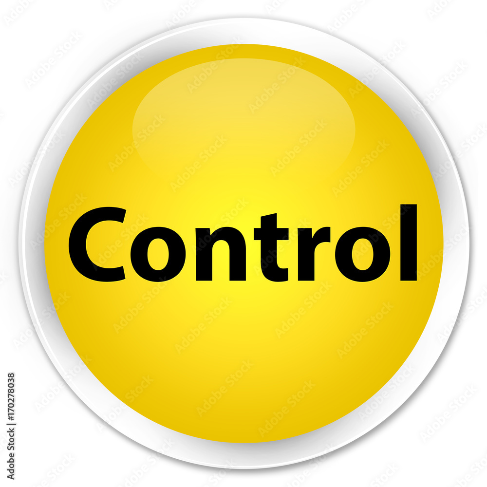 Control premium yellow round button Control premium yellow round button