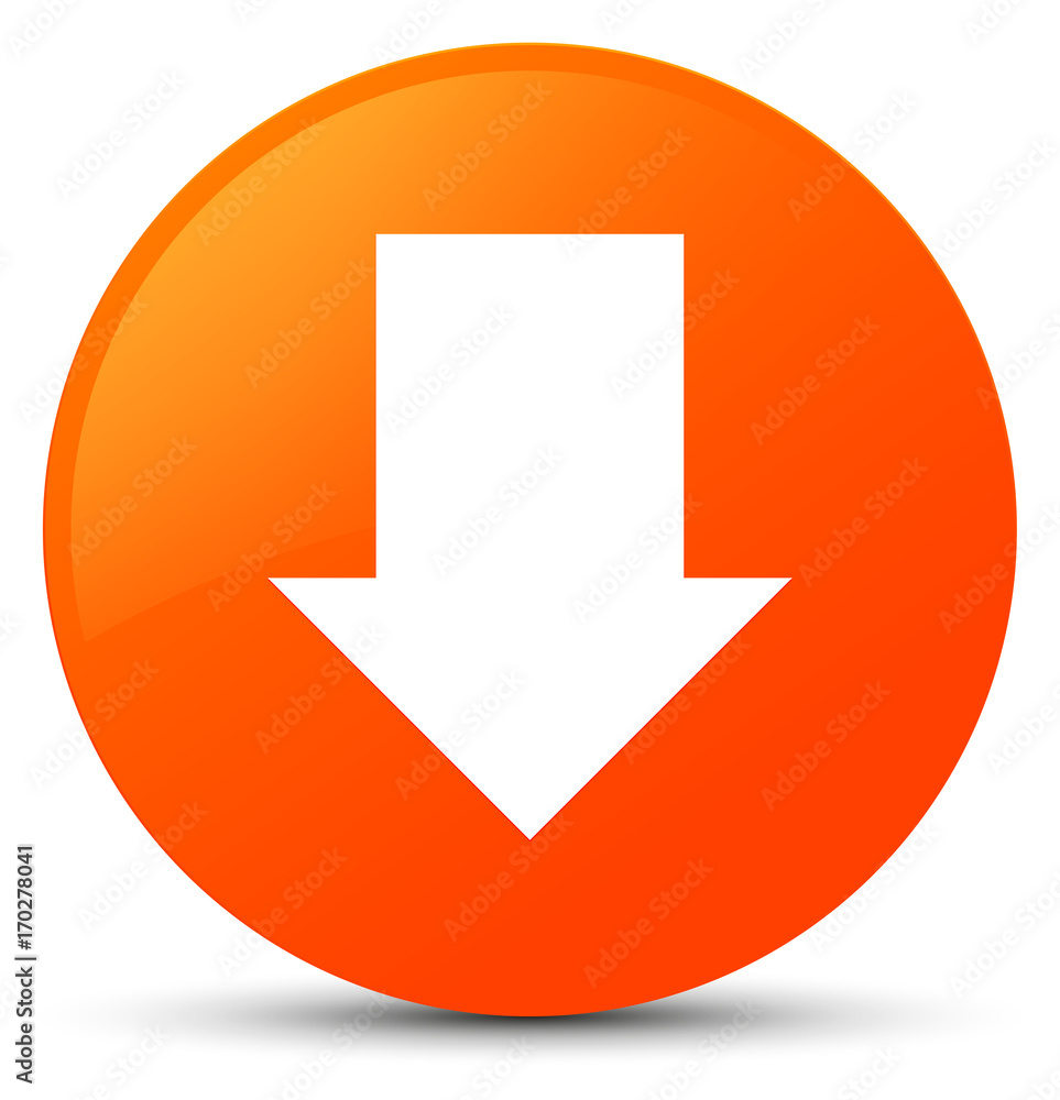 Download arrow icon orange round button Download arrow icon orange round button