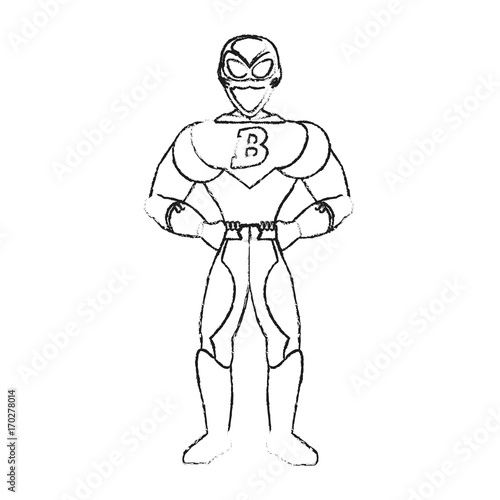 Wallpaper Mural Superhero character cartoon icon vector illustration graphic design Torontodigital.ca
