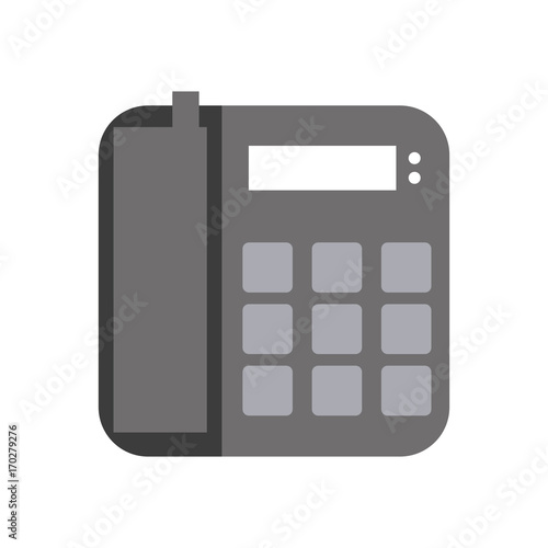 landline phone with blank keys icon image vector illustration design 